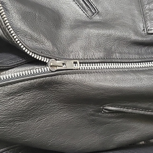 Vintage Thick Utility Riding Leather Biker Jacket - Picture 4 of 13